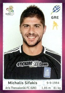 Sticker Michalis Sifakis - UEFA Euro Poland-Ukraine 2012. Deutschland edition n. 85 - Panini
