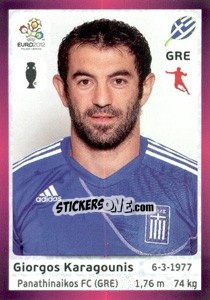 Sticker Giorgos Karagounis - UEFA Euro Poland-Ukraine 2012. Deutschland edition n. 94 - Panini