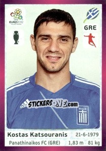 Sticker Kostas Katsouranis - UEFA Euro Poland-Ukraine 2012. Deutschland edition n. 95 - Panini