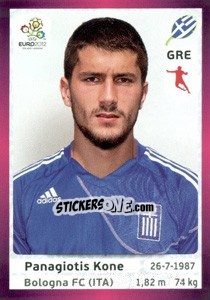 Sticker Panagiotis Kone - UEFA Euro Poland-Ukraine 2012. Deutschland edition n. 96 - Panini