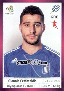 Sticker Giannis Fetfatzidis - UEFA Euro Poland-Ukraine 2012. Deutschland edition n. 97 - Panini