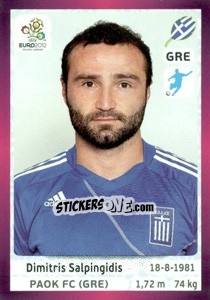 Sticker Dimitris Salpingidis - UEFA Euro Poland-Ukraine 2012. Deutschland edition n. 101 - Panini