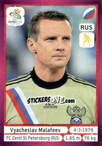 Sticker Vyacheslav Malafeev - UEFA Euro Poland-Ukraine 2012. Deutschland edition n. 114 - Panini