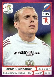 Sticker Denis Glushakov - UEFA Euro Poland-Ukraine 2012. Deutschland edition - Panini