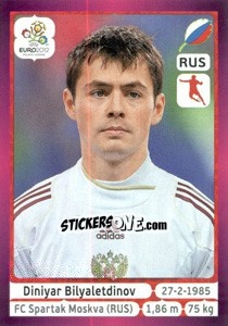 Sticker Diniyar Bilyaletdinov - UEFA Euro Poland-Ukraine 2012. Deutschland edition - Panini