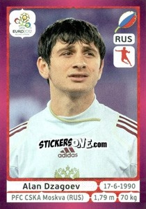 Sticker Alan Dzagoev - UEFA Euro Poland-Ukraine 2012. Deutschland edition n. 128 - Panini