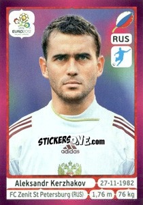 Sticker Aleksandr Kerzhakov - UEFA Euro Poland-Ukraine 2012. Deutschland edition - Panini