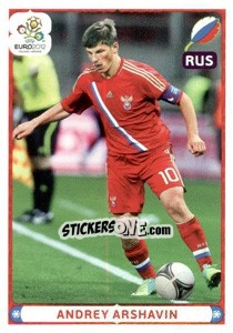 Sticker Andrey Arshavin - UEFA Euro Poland-Ukraine 2012. Deutschland edition - Panini