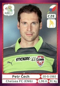 Sticker Petr Cech - UEFA Euro Poland-Ukraine 2012. Deutschland edition n. 142 - Panini