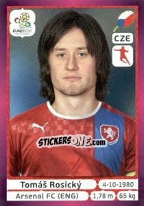 Sticker Tomáš Rosický - UEFA Euro Poland-Ukraine 2012. Deutschland edition n. 155 - Panini
