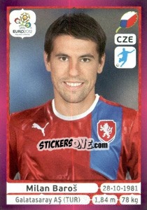 Sticker Milan Baroš - UEFA Euro Poland-Ukraine 2012. Deutschland edition n. 159 - Panini