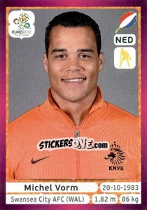 Sticker Michel Vorm - UEFA Euro Poland-Ukraine 2012. Deutschland edition n. 172 - Panini