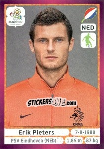 Sticker Erik Pieters - UEFA Euro Poland-Ukraine 2012. Deutschland edition n. 176 - Panini