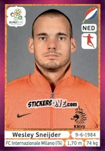 Sticker Wesley Sneijder - UEFA Euro Poland-Ukraine 2012. Deutschland edition - Panini