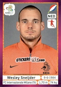 Sticker Wesley Sneijder - UEFA Euro Poland-Ukraine 2012. Deutschland edition n. 182 - Panini