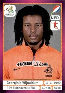 Sticker Georginio Wijnaldum - UEFA Euro Poland-Ukraine 2012. Deutschland edition n. 183 - Panini
