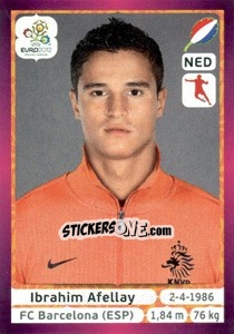 Cromo Ibrahim Afellay - UEFA Euro Poland-Ukraine 2012. Deutschland edition - Panini