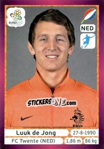 Sticker Luuk de Jong - UEFA Euro Poland-Ukraine 2012. Deutschland edition n. 187 - Panini