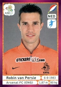 Sticker Robin van Persie - UEFA Euro Poland-Ukraine 2012. Deutschland edition n. 189 - Panini