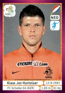 Sticker Klaas Jan Huntelaar - UEFA Euro Poland-Ukraine 2012. Deutschland edition n. 190 - Panini