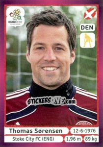 Sticker Thomas Sørensen - UEFA Euro Poland-Ukraine 2012. Deutschland edition n. 200 - Panini