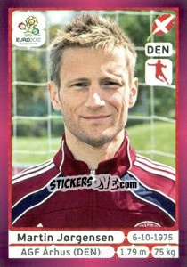 Sticker Martin Jørgensen - UEFA Euro Poland-Ukraine 2012. Deutschland edition n. 208 - Panini