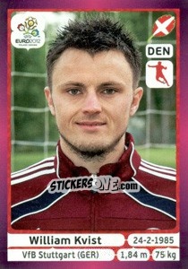 Sticker William Kvist - UEFA Euro Poland-Ukraine 2012. Deutschland edition n. 209 - Panini