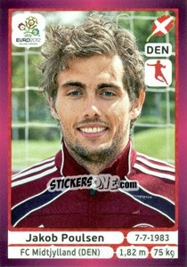 Sticker Jakob Poulsen - UEFA Euro Poland-Ukraine 2012. Deutschland edition n. 212 - Panini