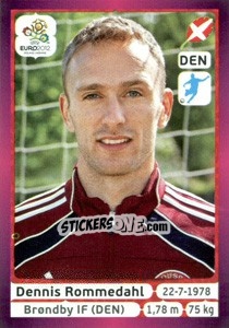 Sticker Dennis Rommedahl - UEFA Euro Poland-Ukraine 2012. Deutschland edition n. 217 - Panini