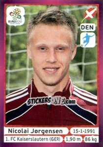 Sticker Nicolai Jørgensen - UEFA Euro Poland-Ukraine 2012. Deutschland edition n. 218 - Panini