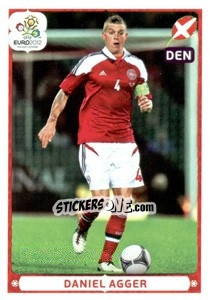 Sticker Daniel Agger - UEFA Euro Poland-Ukraine 2012. Deutschland edition n. 220 - Panini