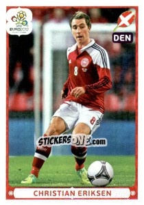 Sticker Christian Eriksen - UEFA Euro Poland-Ukraine 2012. Deutschland edition - Panini