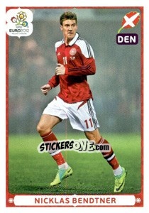 Sticker Nicklas Bendtner - UEFA Euro Poland-Ukraine 2012. Deutschland edition n. 222 - Panini
