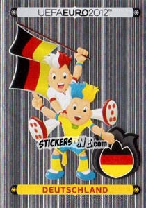 Sticker Official Mascot - Deutschland - UEFA Euro Poland-Ukraine 2012. Deutschland edition - Panini