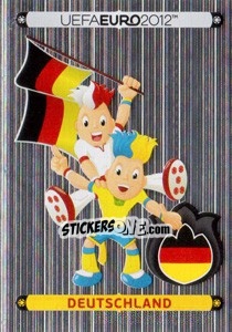 Sticker Official Mascot - Deutschland - UEFA Euro Poland-Ukraine 2012. Deutschland edition n. 223 - Panini