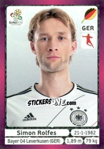Sticker Simon Rolfes - UEFA Euro Poland-Ukraine 2012. Deutschland edition n. 237 - Panini