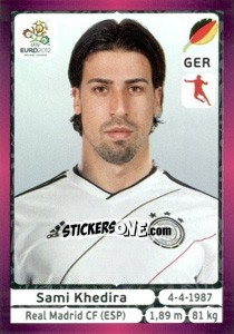 Sticker Sami Khedira - UEFA Euro Poland-Ukraine 2012. Deutschland edition n. 238 - Panini