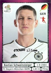 Sticker Bastian Schweinsteiger - UEFA Euro Poland-Ukraine 2012. Deutschland edition n. 239 - Panini