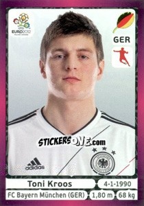Sticker Toni Kroos - UEFA Euro Poland-Ukraine 2012. Deutschland edition n. 240 - Panini