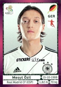 Sticker Mesut Özil - UEFA Euro Poland-Ukraine 2012. Deutschland edition n. 241 - Panini