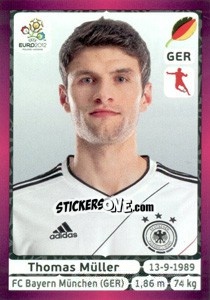 Sticker Thomas Müller - UEFA Euro Poland-Ukraine 2012. Deutschland edition n. 245 - Panini