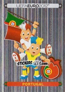 Sticker Official Mascot - Portugal - UEFA Euro Poland-Ukraine 2012. Deutschland edition - Panini