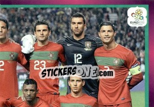 Sticker Team - Portugal - UEFA Euro Poland-Ukraine 2012. Deutschland edition - Panini