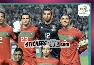 Sticker Team - Portugal - UEFA Euro Poland-Ukraine 2012. Deutschland edition n. 255 - Panini
