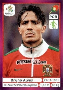 Sticker Bruno Alves - UEFA Euro Poland-Ukraine 2012. Deutschland edition n. 260 - Panini