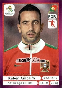Sticker Ruben Amorim - UEFA Euro Poland-Ukraine 2012. Deutschland edition n. 266 - Panini
