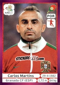 Sticker Carlos Martins - UEFA Euro Poland-Ukraine 2012. Deutschland edition n. 268 - Panini