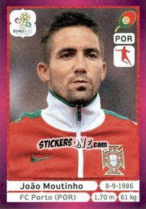 Sticker João Moutinho - UEFA Euro Poland-Ukraine 2012. Deutschland edition n. 269 - Panini