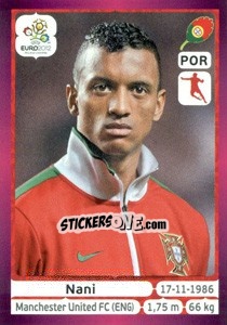 Sticker Nani - UEFA Euro Poland-Ukraine 2012. Deutschland edition n. 272 - Panini