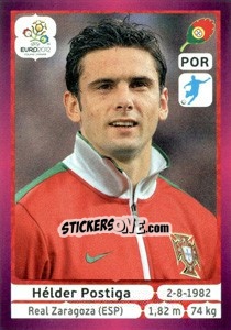 Sticker Hélder Postiga - UEFA Euro Poland-Ukraine 2012. Deutschland edition n. 276 - Panini